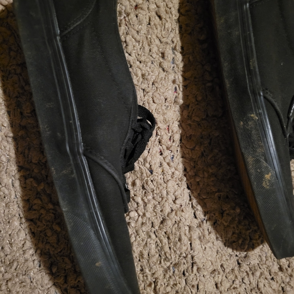 Mens VANS Canvas Shoes Black Size 8.5 - Picture 12 of 15